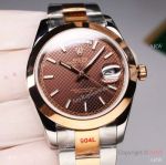 Swiss Quality Rolex Day-Date Citizen 40 Chocolate Plaid Dial Oystersteel Strap